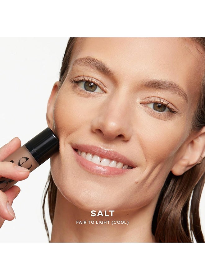 Saie Dew Bronze - Soft-Focus Liquid Bronzer + Liquid Contour - Liquid Contour Stick Enriched with Plant-Derived Glycerin to Effortlessly Blend + Deeply Nourish Skin - Salt - Image 5