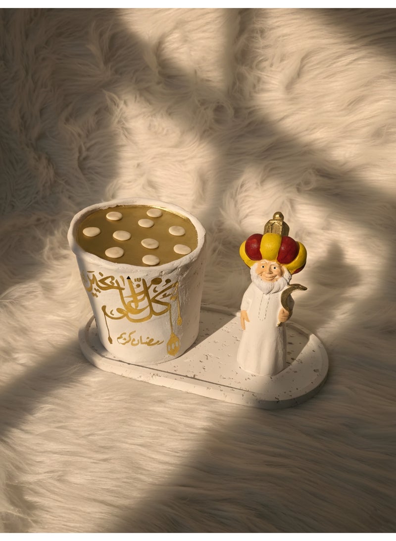 مجسم فنانيس رمضان مع عربية قطايف – ديكور رمضاني مميز - Image 1