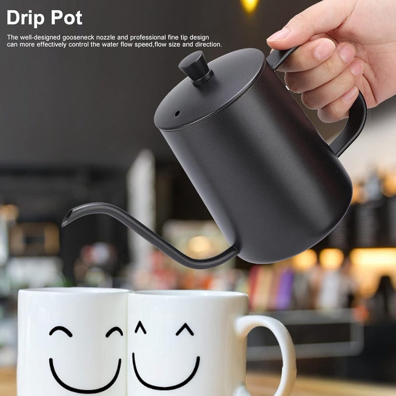 Pilipane Coffee Kettle for Stove Top Premium Gooseneck Kettle Pour Over Coffee Kettle Tea Pot Stovetop Teapot Hot Water Heater for Camping Home Kitchen Stainless Steel Small 350 ml11 Oz - Image 2