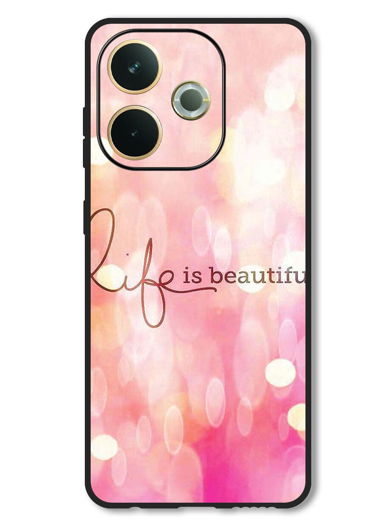 Theodor Case Compatible with Oppo A5 Pro Protection Shockproof Bumper Cover Life Is Beautiful - Image 1