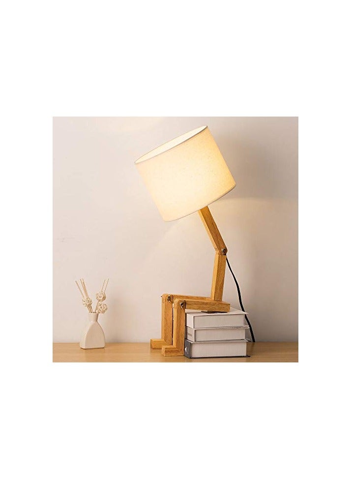 CUTE DESK LAMP CREATIVE TABLE LAMP WITH WOOD BASE CHANGEABLE SHAPE DESK LAMP FOR BEDROOM STUDY OFFICE KIDS ROOM