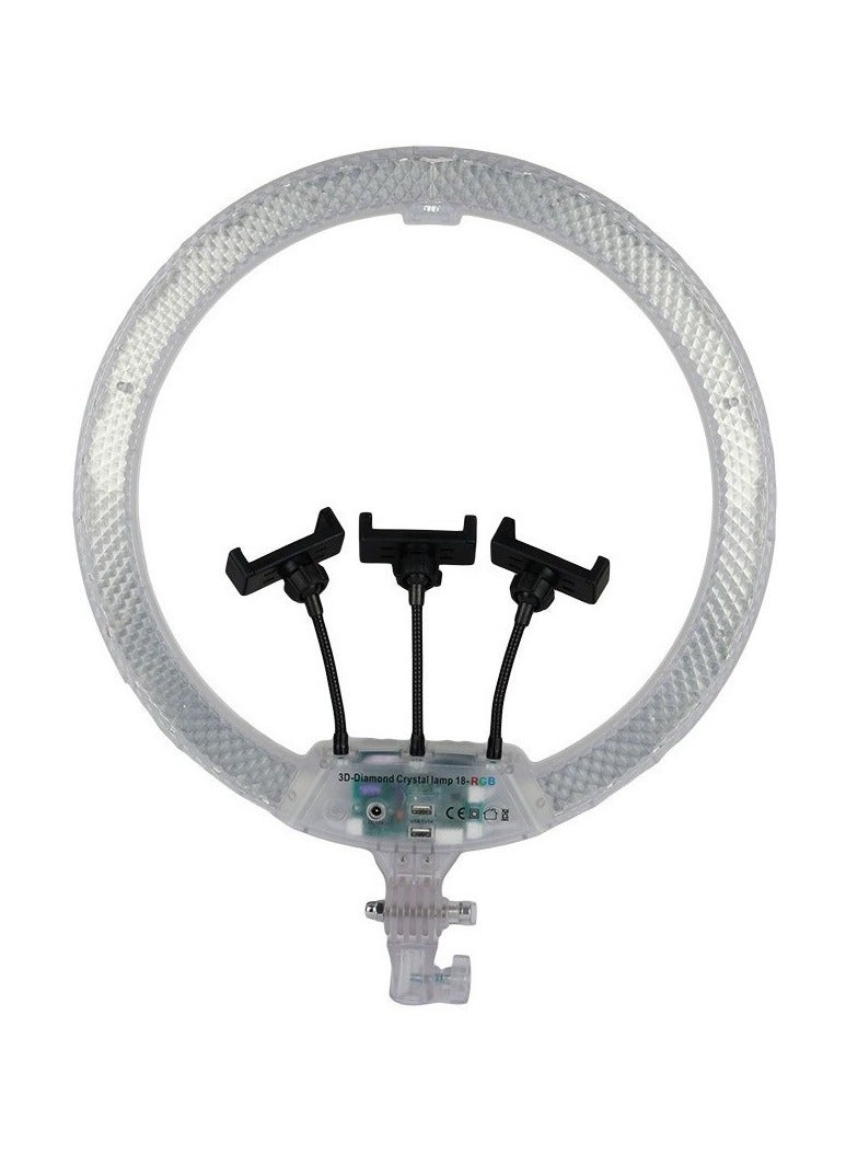 3D-45 RGB Ring Light With 360 Degree Free Rotation Free Adjustment And Eye Protection For Vlogging Reels And Photography - Image 3