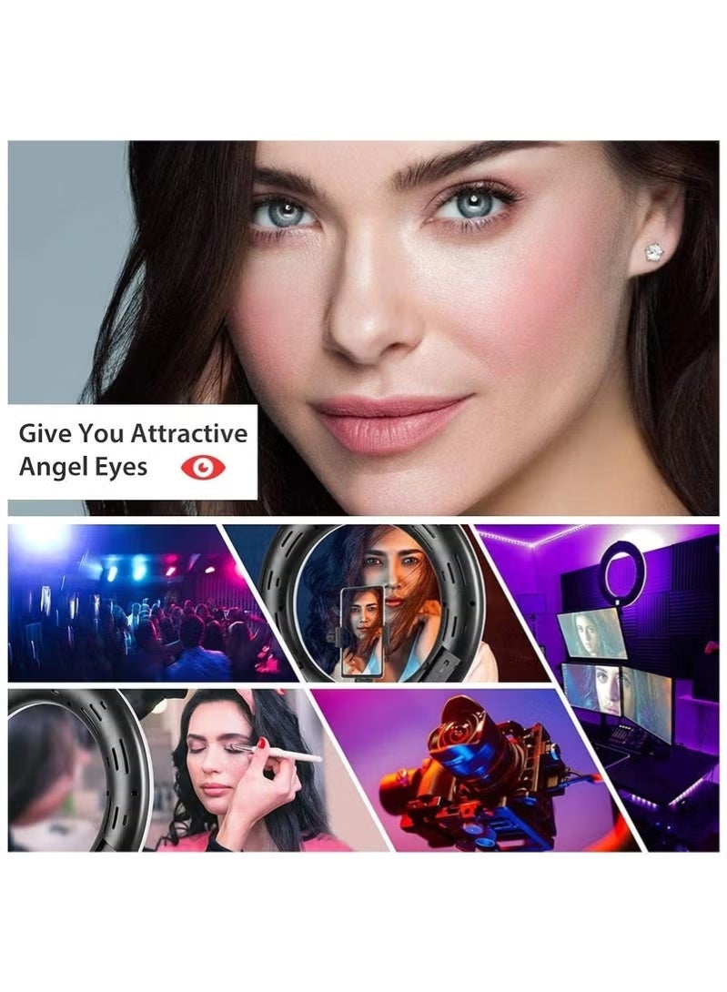 ثري دي ضوء حلقة MJ-45 RGB مع دوران حر 360 درجة وتعديل مجاني وحماية العين لبكرات تسجيل الفيديو والتصوير الفوتوغرافي - Image 4
