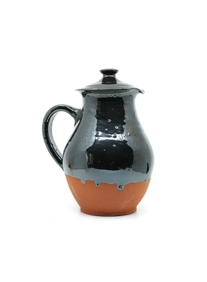 ارك إبريق أسود طيني من ARK Dirtique سعة 1 لتر – إبريق تيراكوتا مصنوع يدويًا بتصميم أنيق، مثالي للتقديم - Image 3