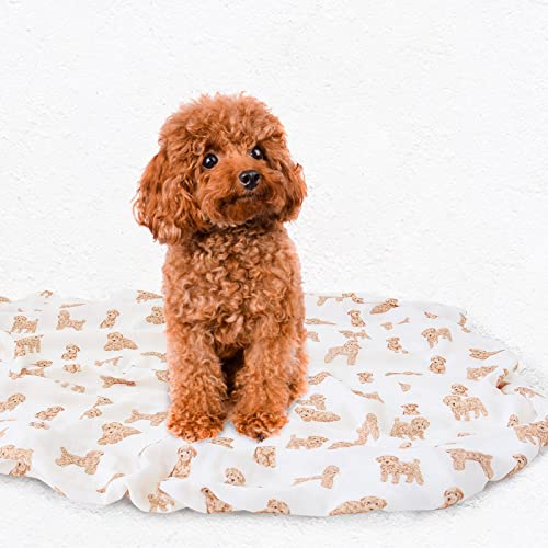 LifeTree Baby Swaddle Blankets Dog, 70% Viscose from Bamboo and 30% Cotton Muslin Swaddle Blankets Boys Girls Swaddling Wrap Receiving Blanket for Newborn, Large 47" x 47", Poodle Puppy - Image 5