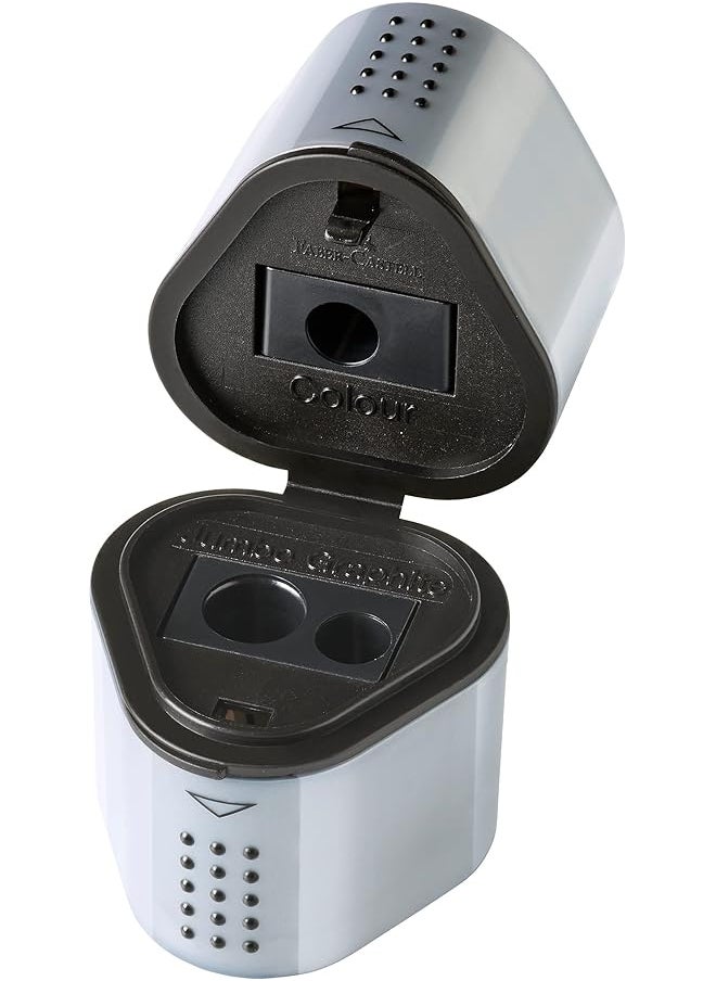 FABER-CASTELL - Grip Trio Pencil Sharpener Grey - Image 1