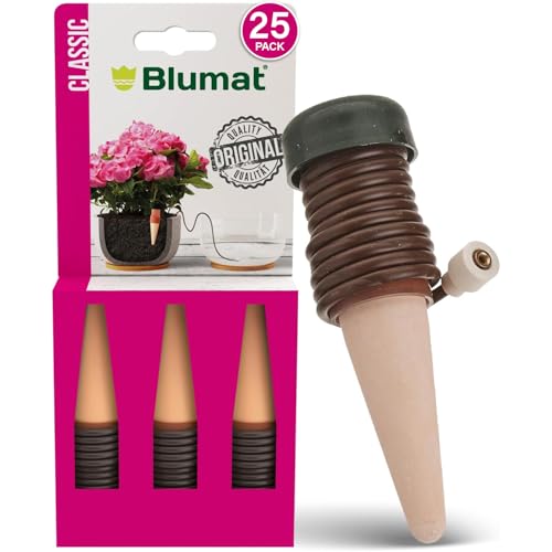 Blumat Classic Plant Watering Stakes - Self-Watering Insert for Indoor and Outdoor Plants - Automatic Slow Release Irrigation System for Potted Plants - Houseplant Care Device (25 Pack) - Image 1