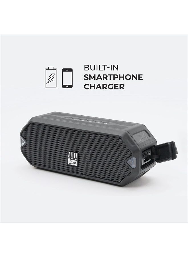 Altec Lansing HydraJolt Wireless Bluetooth Speaker, Waterproof Portable Speakers with Built in Phone Charger and Lights, Everything Proof Outdoor, Shockproof, Snowproof, 16 Hours Playtime (Black) - Image 5