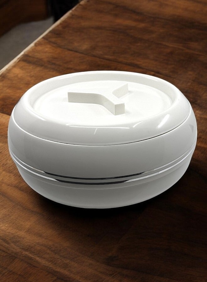 JAYPEE Palazio 2 Piece Food Warmer Insulated Casserole Hot Pot Set White -2500ml each - Image 4