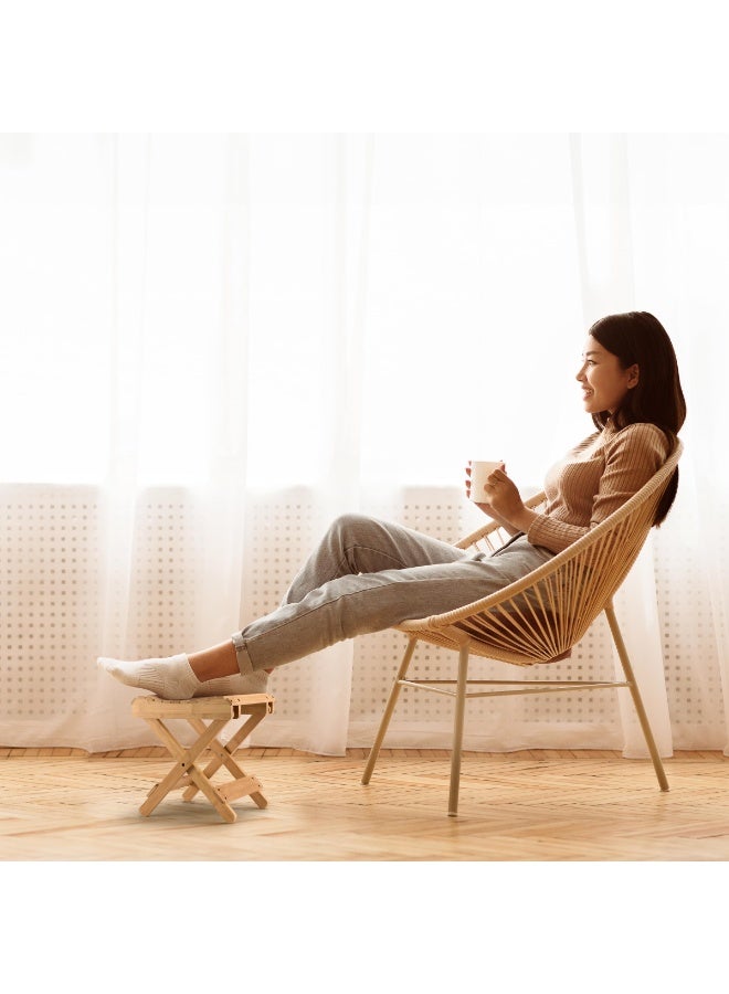 كرسي الاستحمام القابل للطي من سوربوس – دعامة قدم من الخيزران وكرسي حلاقة للاستحمام الداخلي – كرسي قابل للطي، مقعد استحمام، كرسي ساونا خشبي، دعامة قدم لحمام السباحة