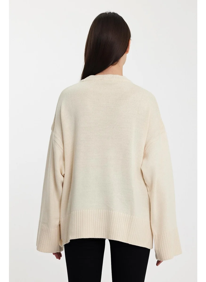 Alexandergardi Alexandergardı Oversize Basic Sweater(A92145-S)