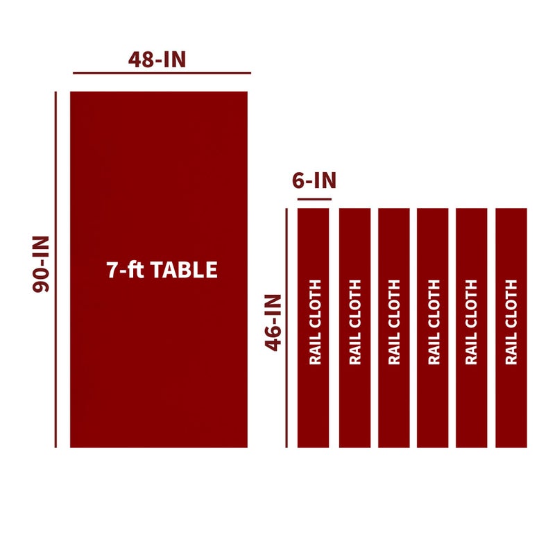 HATHAWAY Championship Saturn II Billiards Cloth Pool Table Felt , Burgundy, 7-Feet - Image 2