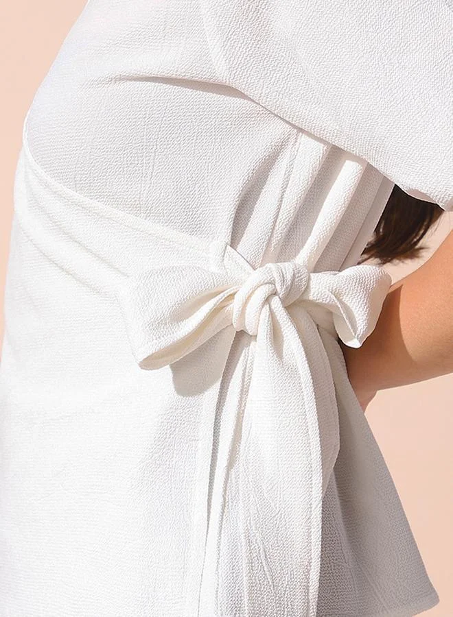 دينيس لينغو بلوزة نسائية بيضاء بوليستر سادة مقاس عادي