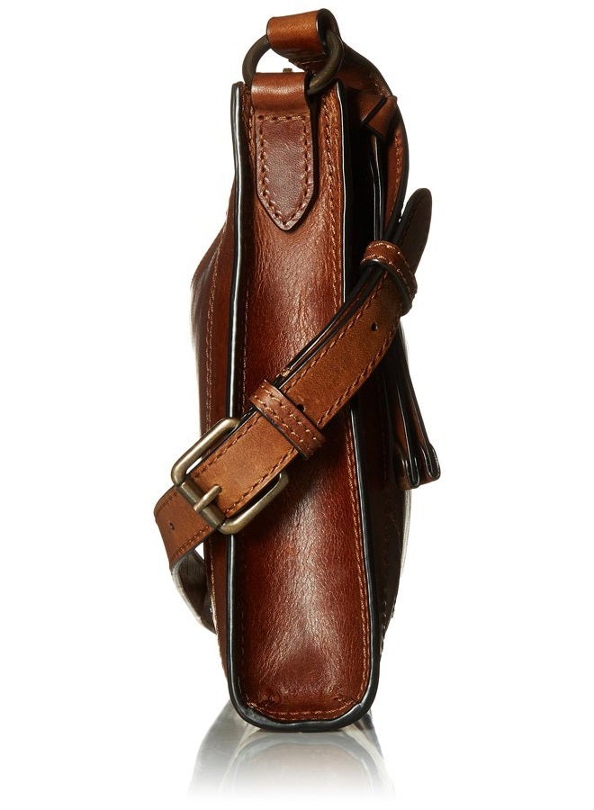 Frye Melissa Zip Leather Crossbody, Cognac, One Size - Image 2