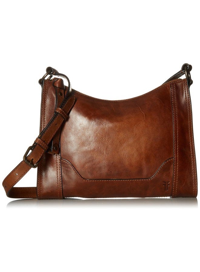 Frye Melissa Zip Leather Crossbody, Cognac, One Size - Image 1
