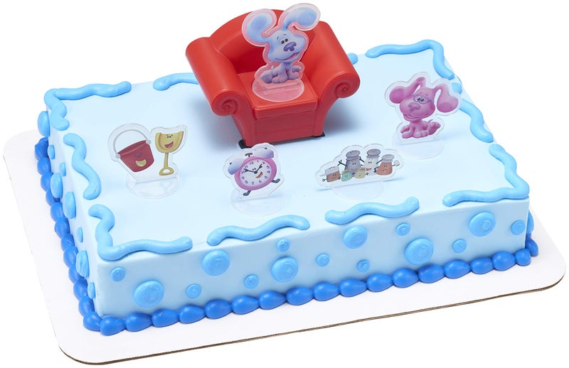 DecoPac DecoSetÂ® Blueâ€™s Clues & You Cake Topper, 6-Piece Set of Decorations with Blue and Friends, Create an Adorable Birthday Cake - Image 4