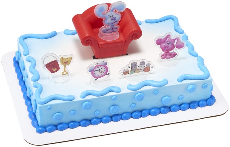 DecoPac DecoSetÂ® Blueâ€™s Clues & You Cake Topper, 6-Piece Set of Decorations with Blue and Friends, Create an Adorable Birthday Cake - Image 3