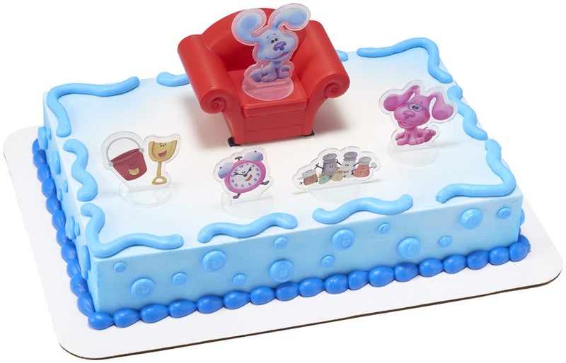 DecoPac DecoSetÂ® Blueâ€™s Clues & You Cake Topper, 6-Piece Set of Decorations with Blue and Friends, Create an Adorable Birthday Cake - Image 1
