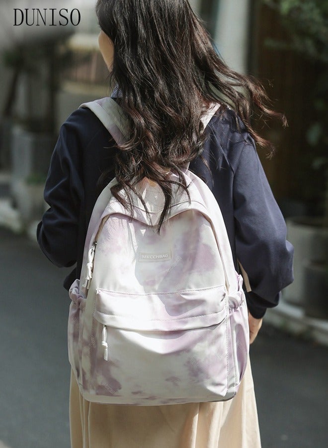 DUNISO School Backpack Large Capacity Multi-pocket Students Backpack School Bag Fashion Book Bags Waterproof Wear-resistant Backpacks for Teen College Students Laptop Bag for Casual Travel - Image 1