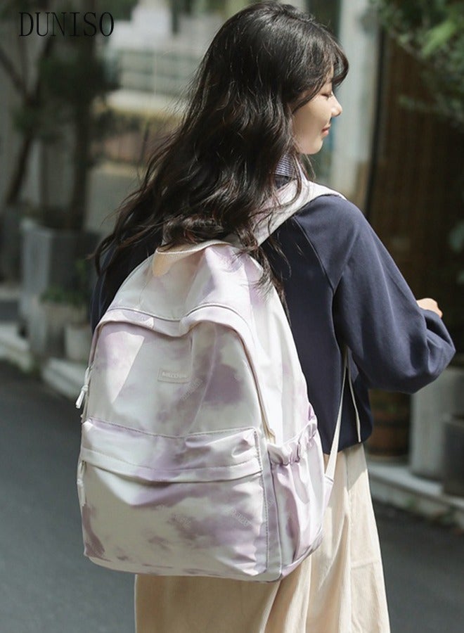 DUNISO School Backpack Large Capacity Multi-pocket Students Backpack School Bag Fashion Book Bags Waterproof Wear-resistant Backpacks for Teen College Students Laptop Bag for Casual Travel - Image 5