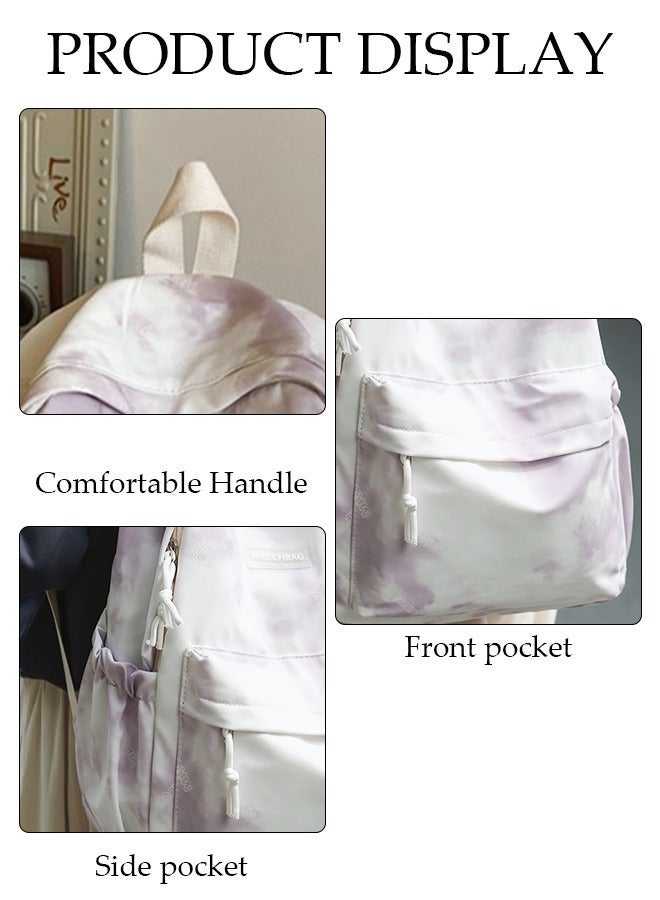 DUNISO School Backpack Large Capacity Multi-pocket Students Backpack School Bag Fashion Book Bags Waterproof Wear-resistant Backpacks for Teen College Students Laptop Bag for Casual Travel - Image 3