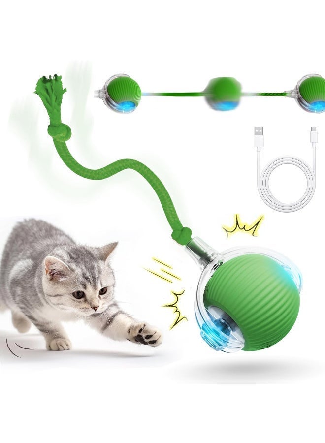 Interactive Rolling Pet Toy Ball, 360° Smart Automatic Self Rolling Cat Dog Ball Toys, Smart Interactive Pet Toy Ball, USB Rechargeable Cat Toys Ball, Automatic Electric Moving Ball Toy for Indoor Cat/Dog - Image 1