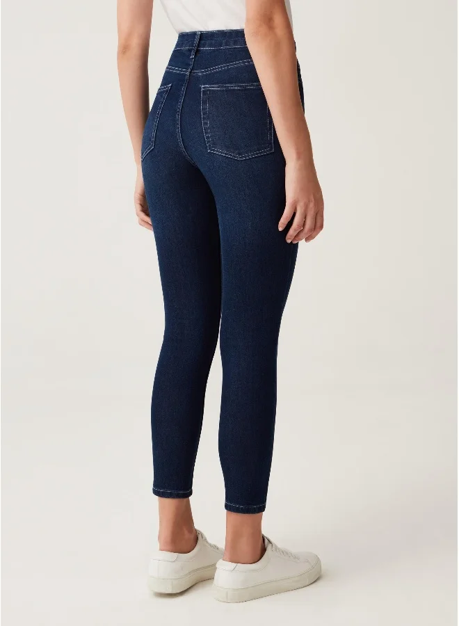 او في اس Ovs Womens Skinny-Fit Crop Jeans