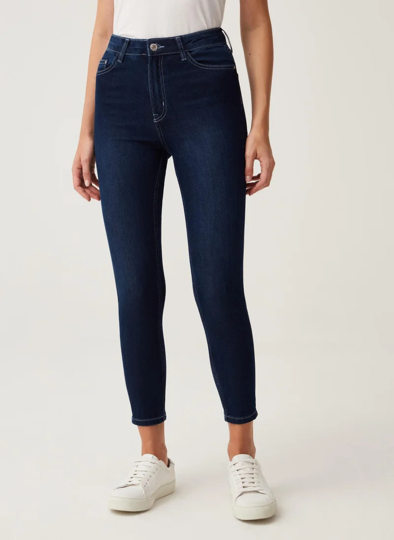 او في اس Ovs Womens Skinny-Fit Crop Jeans