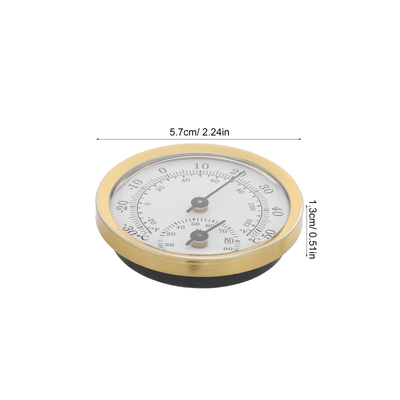 Mini High Precision Pointer Hygrothermograph Durable Multiple Use Sensor Thermometer Hygrometer (Golden) - Image 2