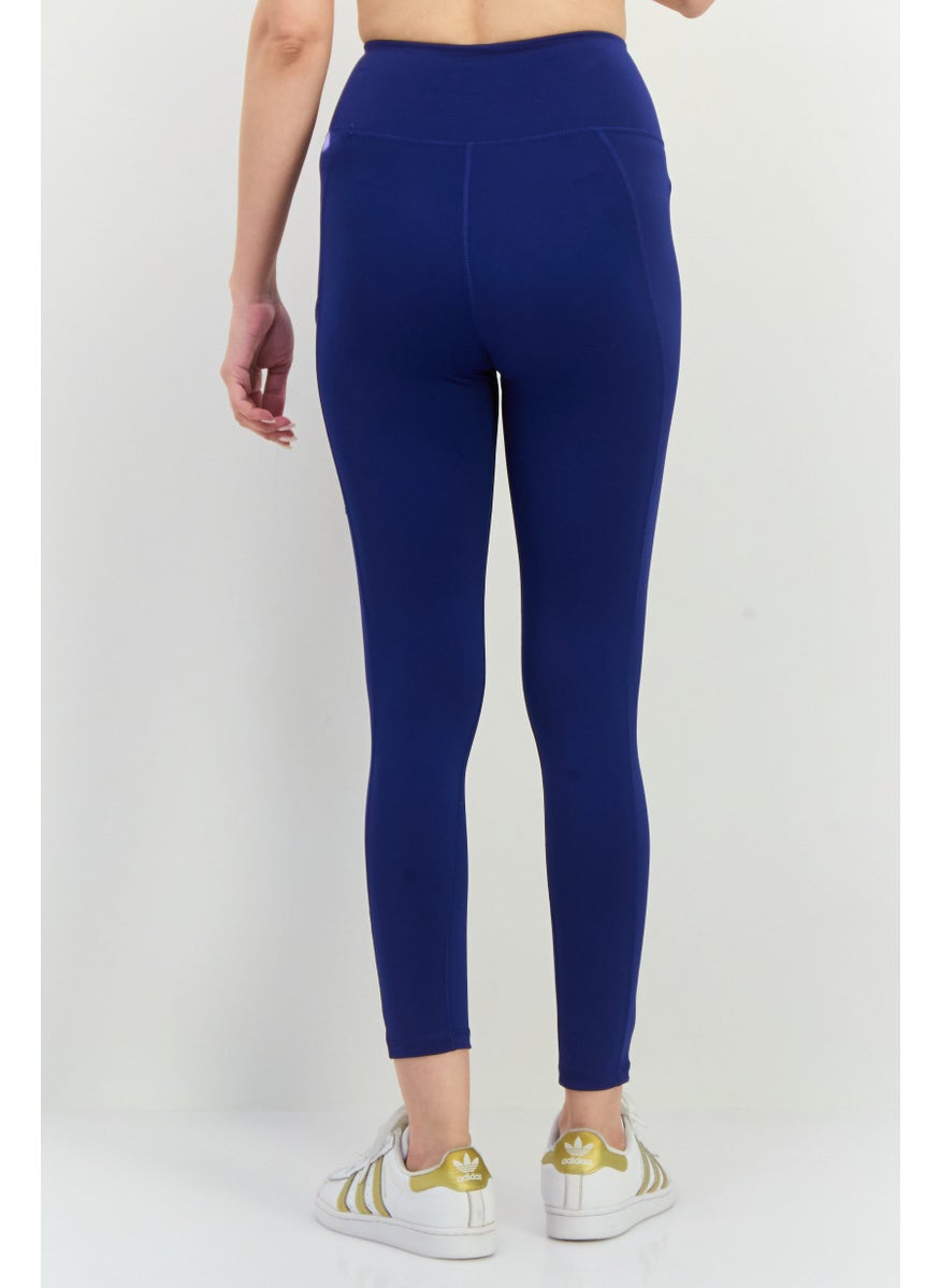 Adidas Women Sportswear Fit Pull On Training Tight, Dark Blue  - Image 3