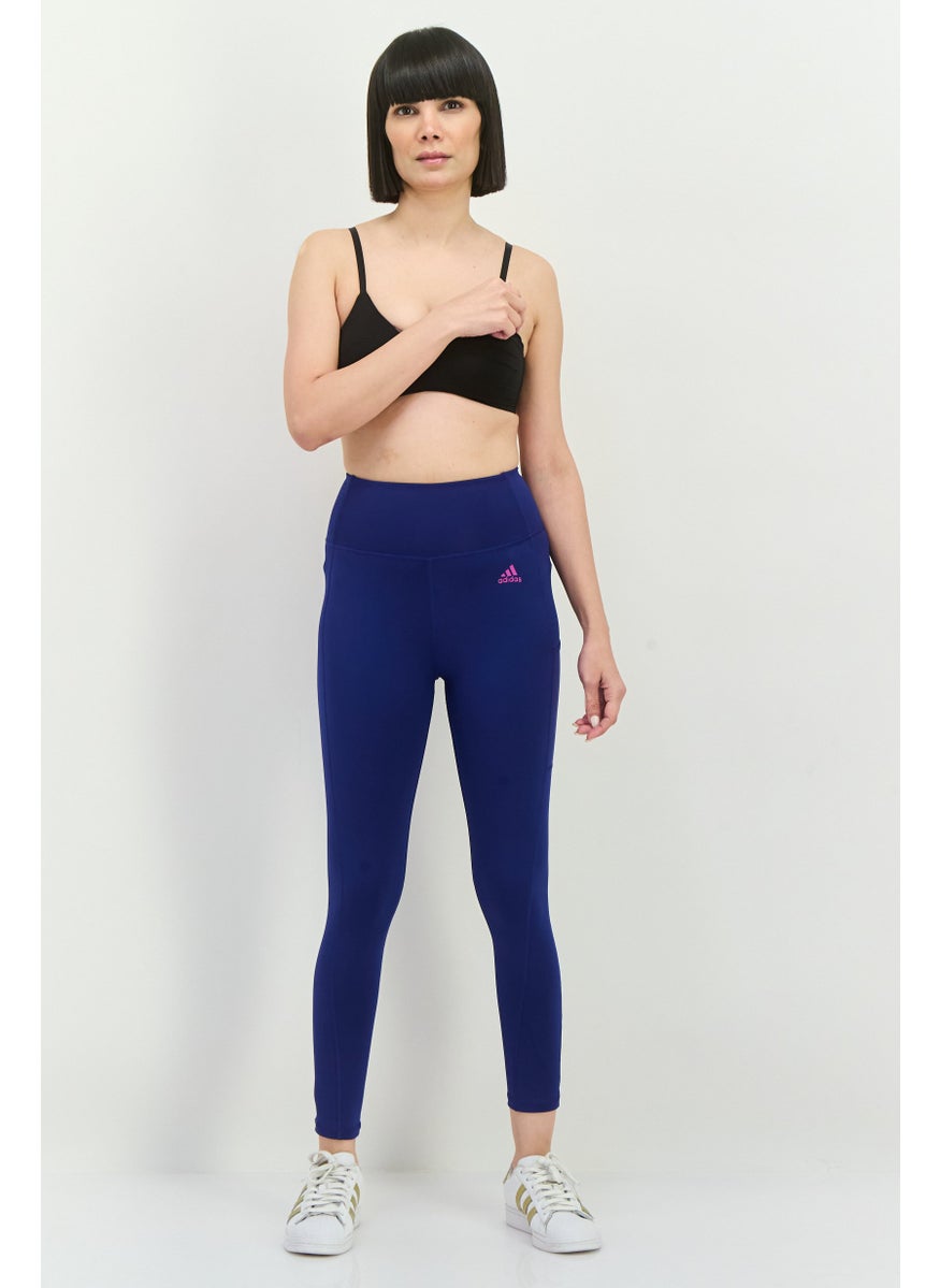 Adidas Women Sportswear Fit Pull On Training Tight, Dark Blue  - Image 4