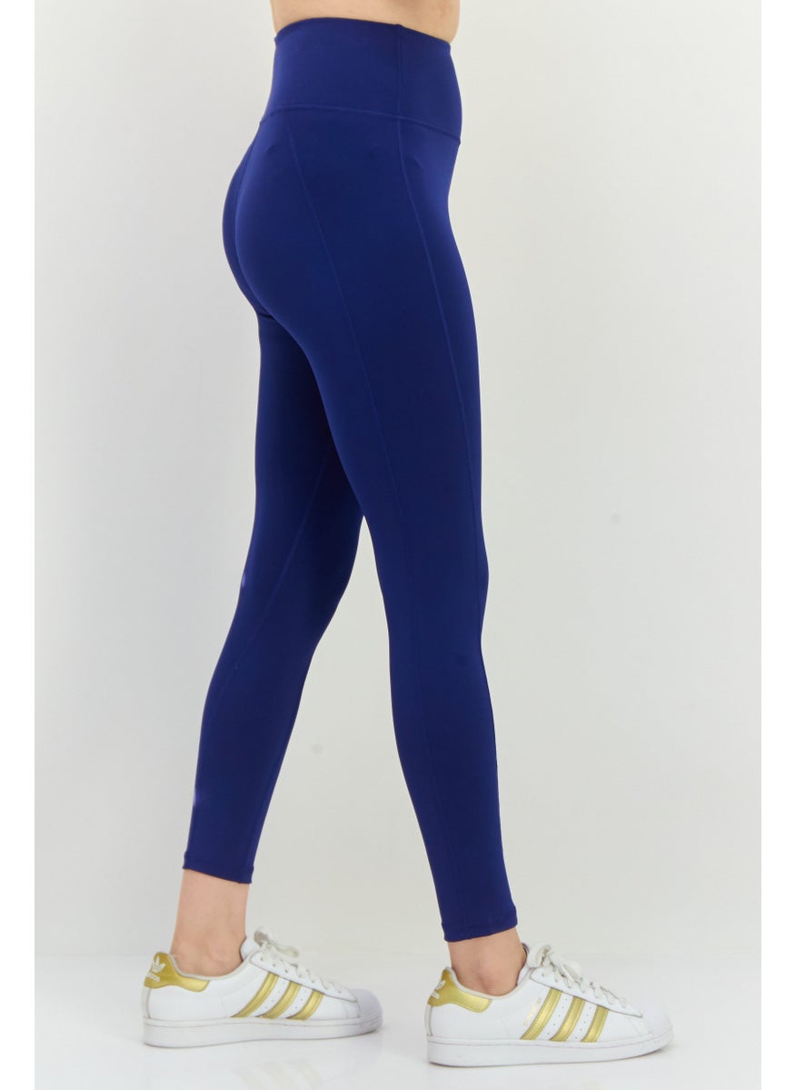 Adidas Women Sportswear Fit Pull On Training Tight, Dark Blue  - Image 2