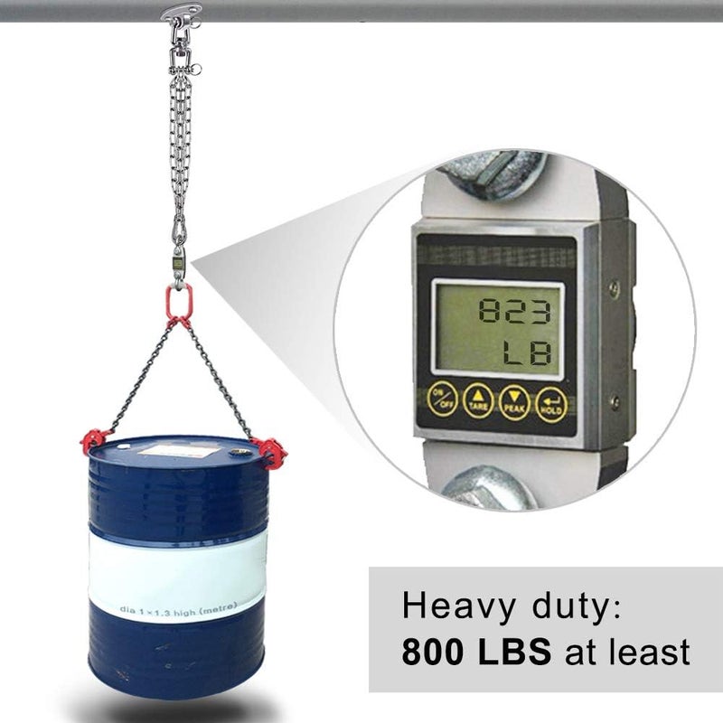 BeneLabel Stainless Steel Heavy Duty Punching Bag Hanger with Chains, Removable Adjustment Chain Size, 360° Rotation Swing Hook, 4 Carabiners, 2 Screws, 800 LB Capacity - Image 5