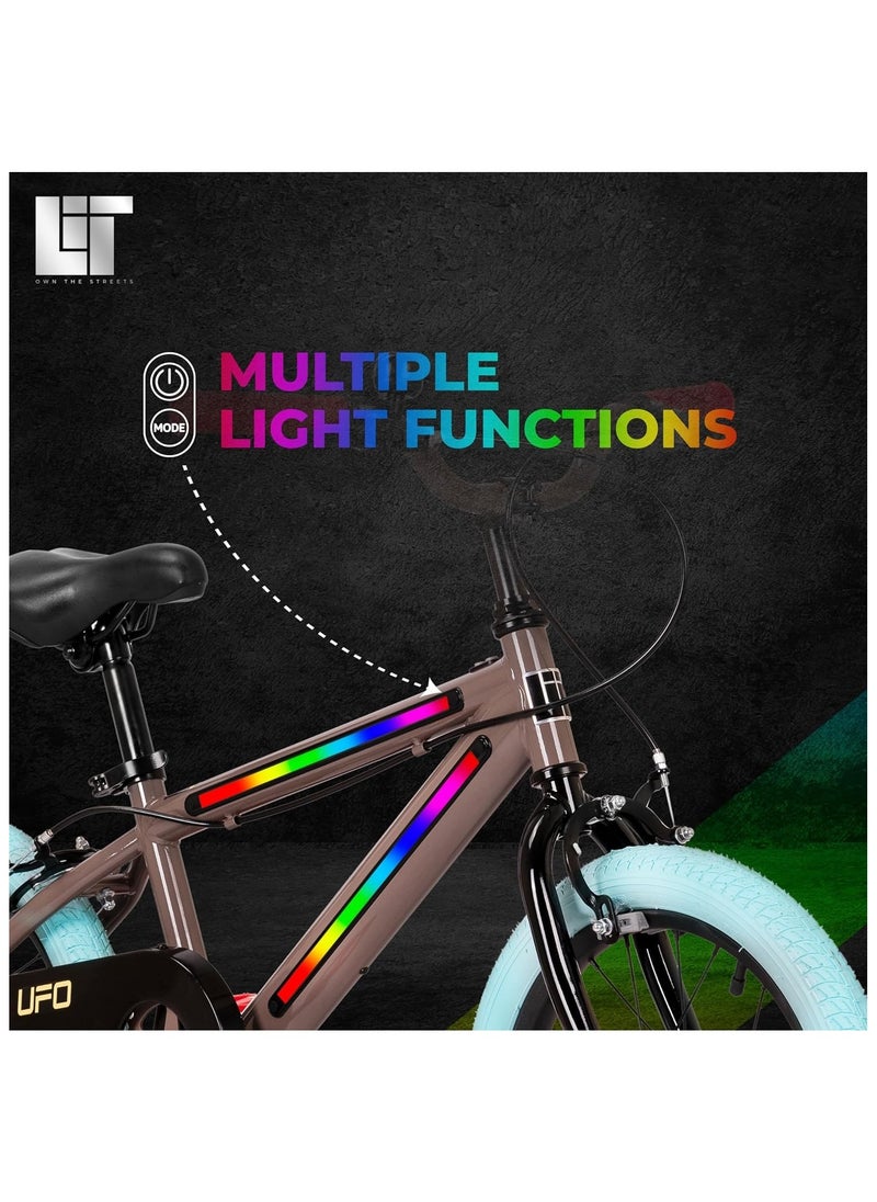LIT - LIT UFO 16 Kids Bike with Signature In-Frame LED Lights for Boys and Girls available - Image 1