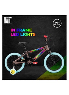 LIT LIT UFO 16 Kids Bike with Signature In-Frame LED Lights for Boys and Girls available  - Image 5