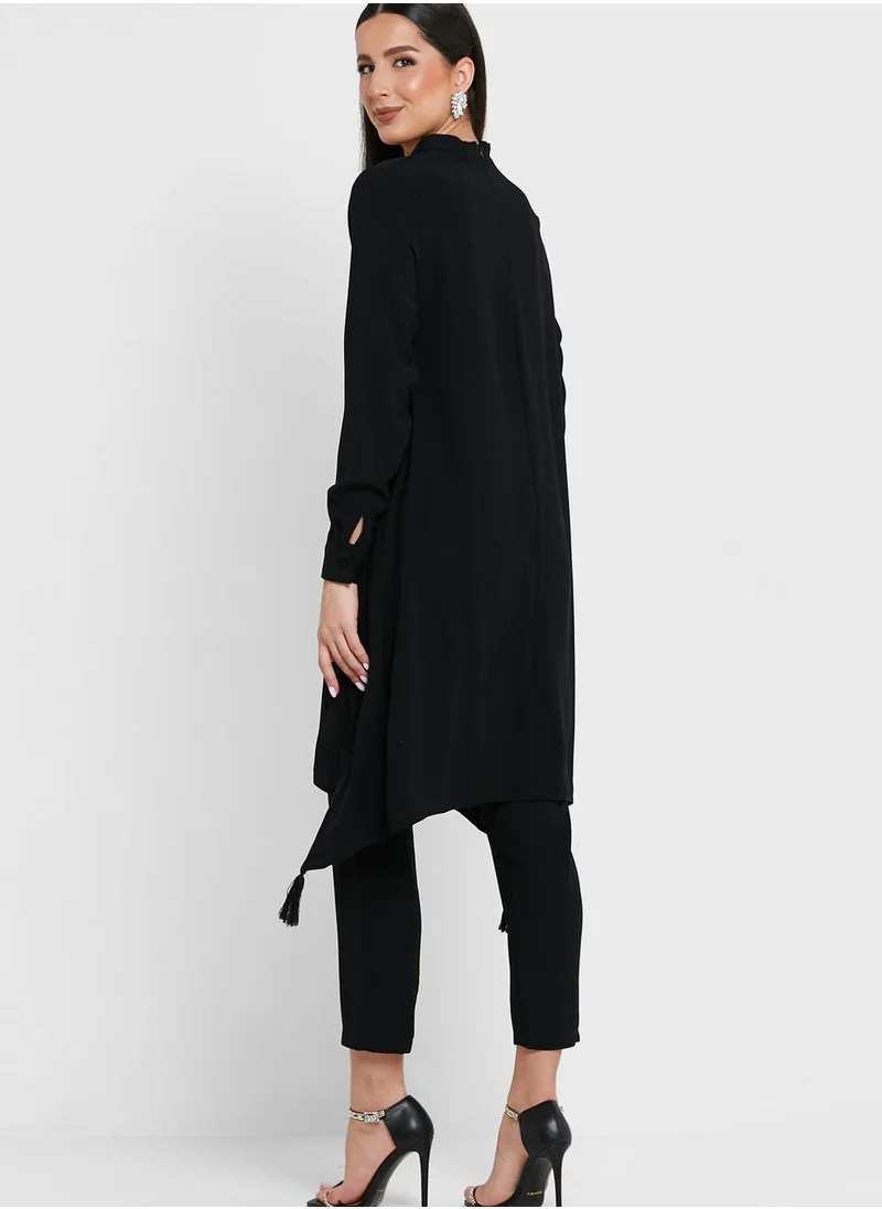 Khizana Asymmetrical Longline Tunic & Pant Set