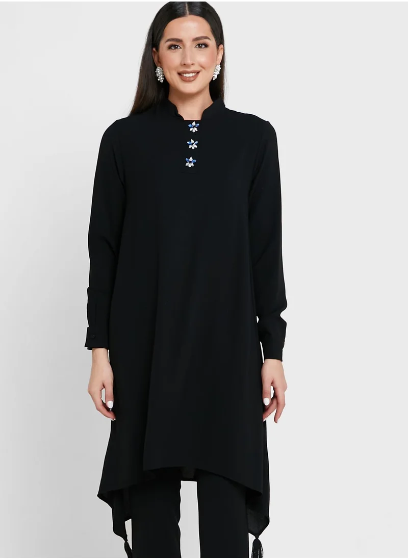 Khizana Asymmetrical Longline Tunic & Pant Set