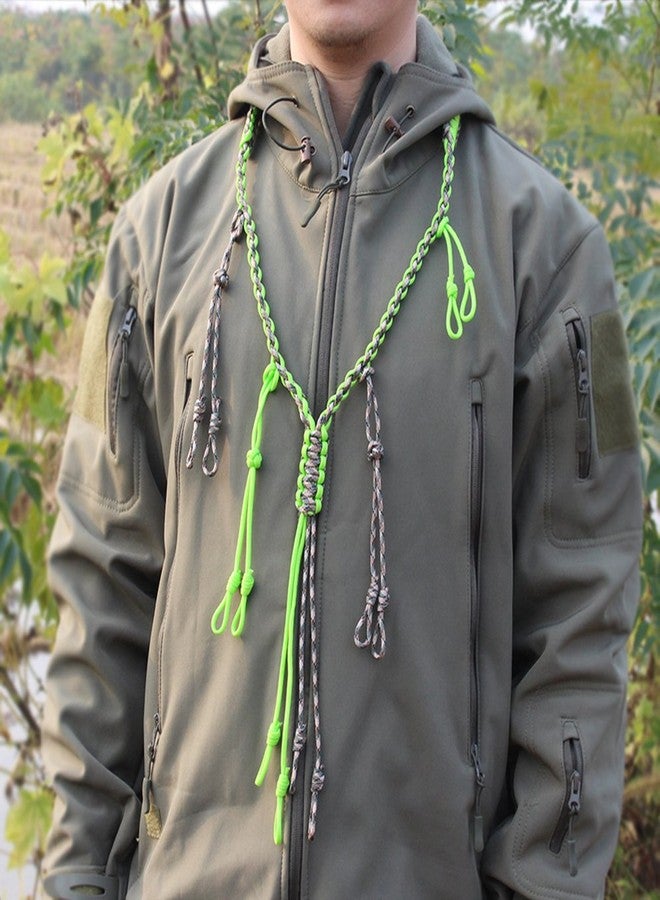 PSKOOK Duck Call Lanyard Paracord Hunting Goose Calls 12 Adjustable Loops Outdoor Predator Gear for Pheasant Waterfowl Hand Braided Necklace - Image 5