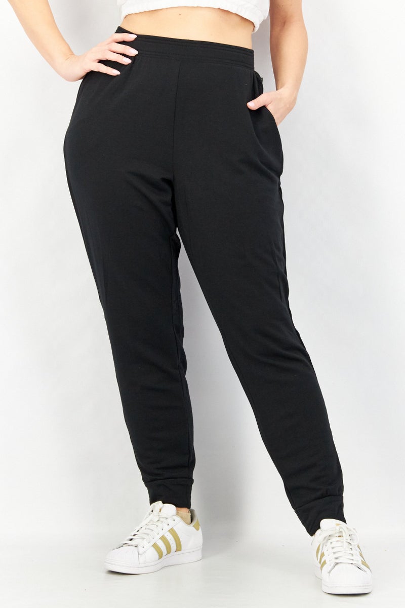 Eddie Bauer Women 2 Pieces Wide Leg Plain Trouser Pants, Black/Olive  - Image 1