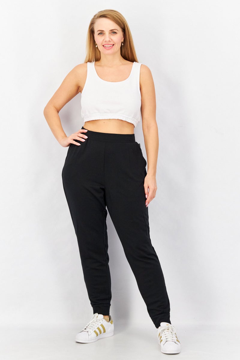Eddie Bauer Women 2 Pieces Wide Leg Plain Trouser Pants, Black/Olive  - Image 2
