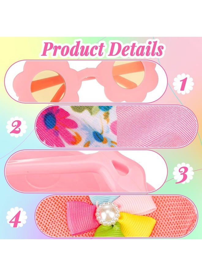 Kajaia 8 Pcs Doll Swimsuit 18 Inch Doll Clothes and Accessories Dress Flip Flops Hat Outfit Swimsuit Accessories for 18 Inch - Image 5