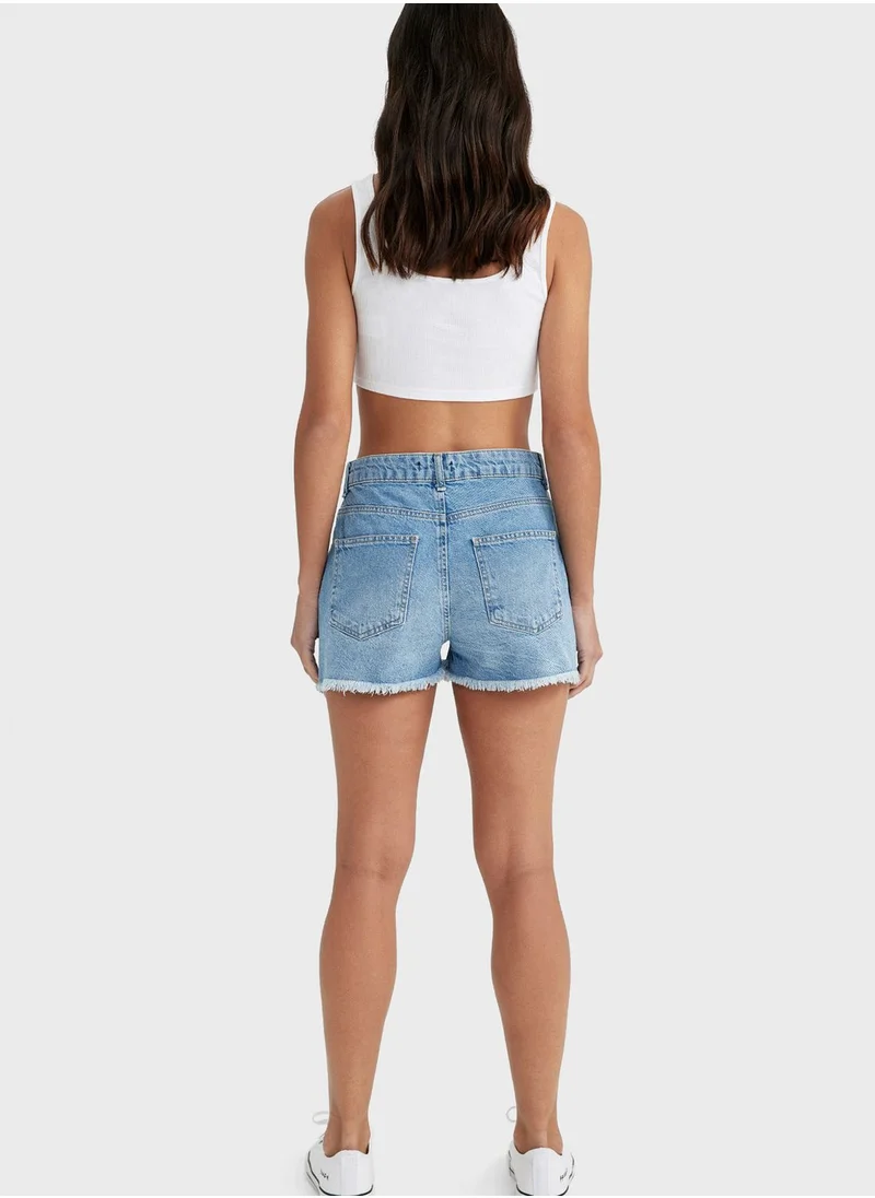 DeFacto High Waist 100% Denim Short