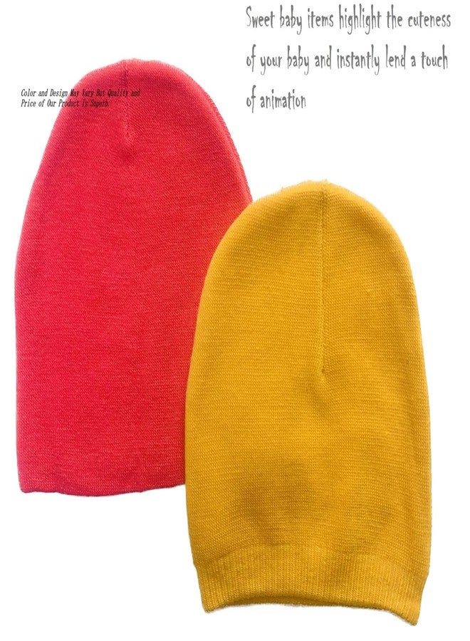 Wavva® Unixex Woolen Cap Set for Kids,Infant,Baby and Toddler Head Warmer, Skull Caps Winter Protection, for Age 6 to 24 Months (Multi-Color) (3) - Image 5
