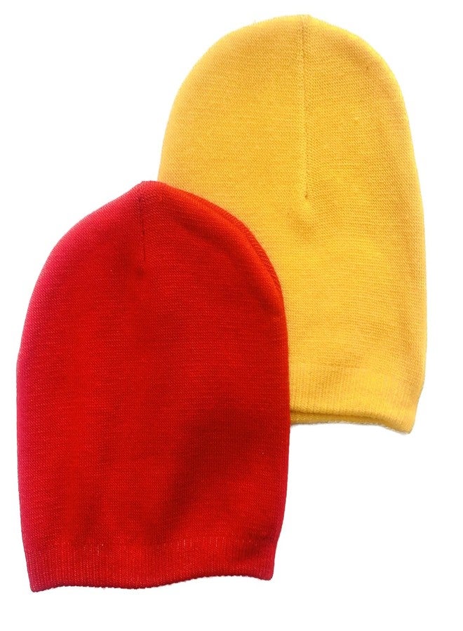 Wavva® Unixex Woolen Cap Set for Kids,Infant,Baby and Toddler Head Warmer, Skull Caps Winter Protection, for Age 6 to 24 Months (Multi-Color) (3) - Image 3