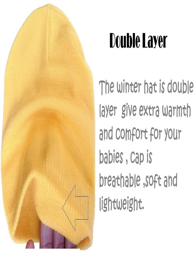 Wavva® Unixex Woolen Cap Set for Kids,Infant,Baby and Toddler Head Warmer, Skull Caps Winter Protection, for Age 6 to 24 Months (Multi-Color) (3) - Image 4