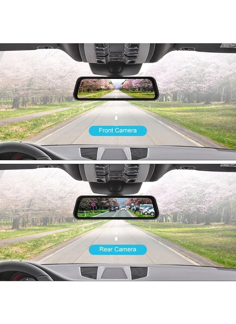 Car Front Mirrors Equipped With A 4K Front And Rear Dash Cam - From Denx