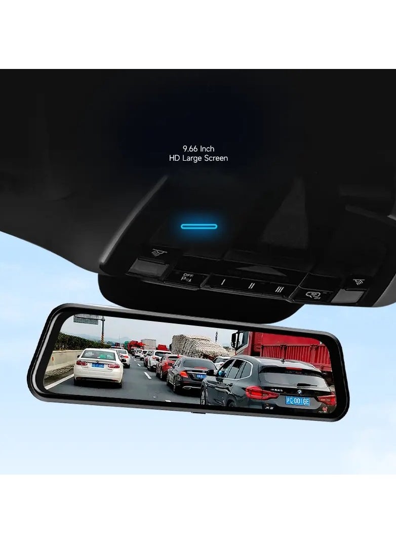 Car Front Mirrors Equipped With A 4K Front And Rear Dash Cam - From Denx