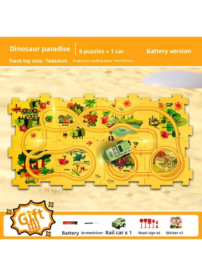 Children's Electric Train Car Mountain Track Sliding Puzzle Rail Car Toy For Boys And Girls 