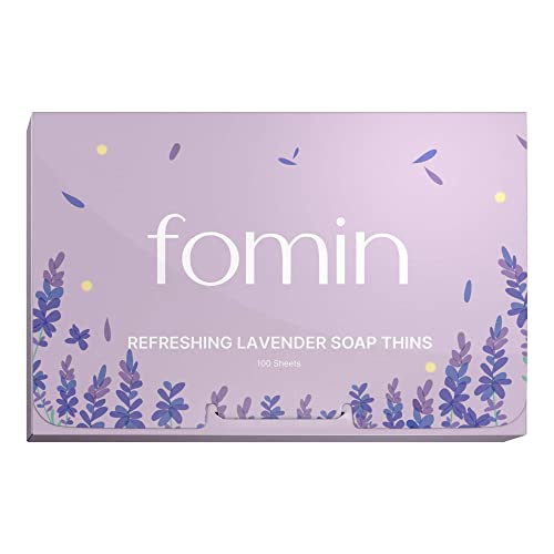 FOMIN Antibacterial Paper Soap Sheets for Hand Washing 100 Sheets Lavender Portable Travel Soap Sheets Dissolvable Camping Mini Soap Portable Hand Soap sheet
