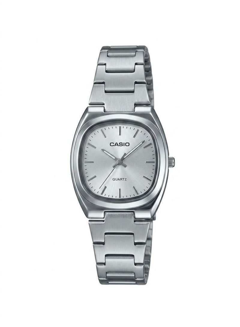 Casio Men's Classic Analog Watch, Stainless Steel Linked Bracelet, Silver Sunray Dial - Image 1